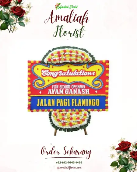 Sewa Papan Bunga Saung Bogania Cibinong